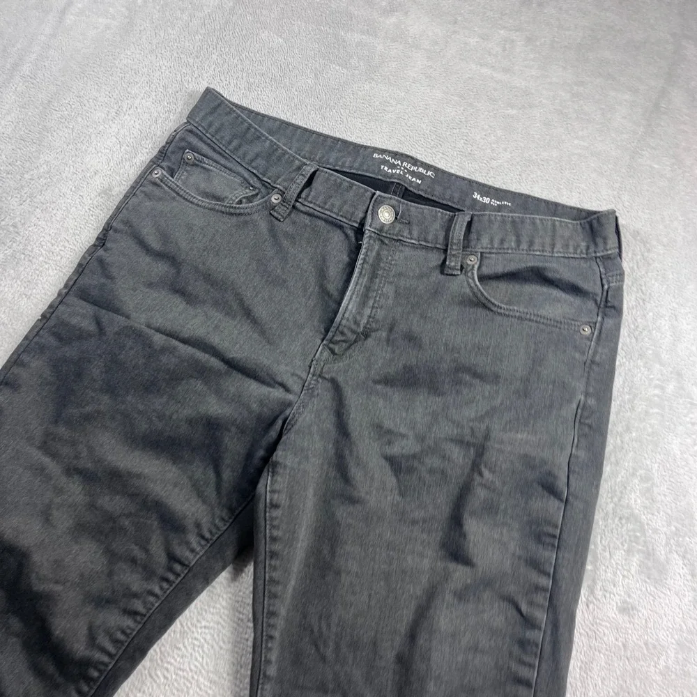 Banana Republic Travel‎ Jean Mens 34x30 Athletic Fit Charcoal Gray Pants